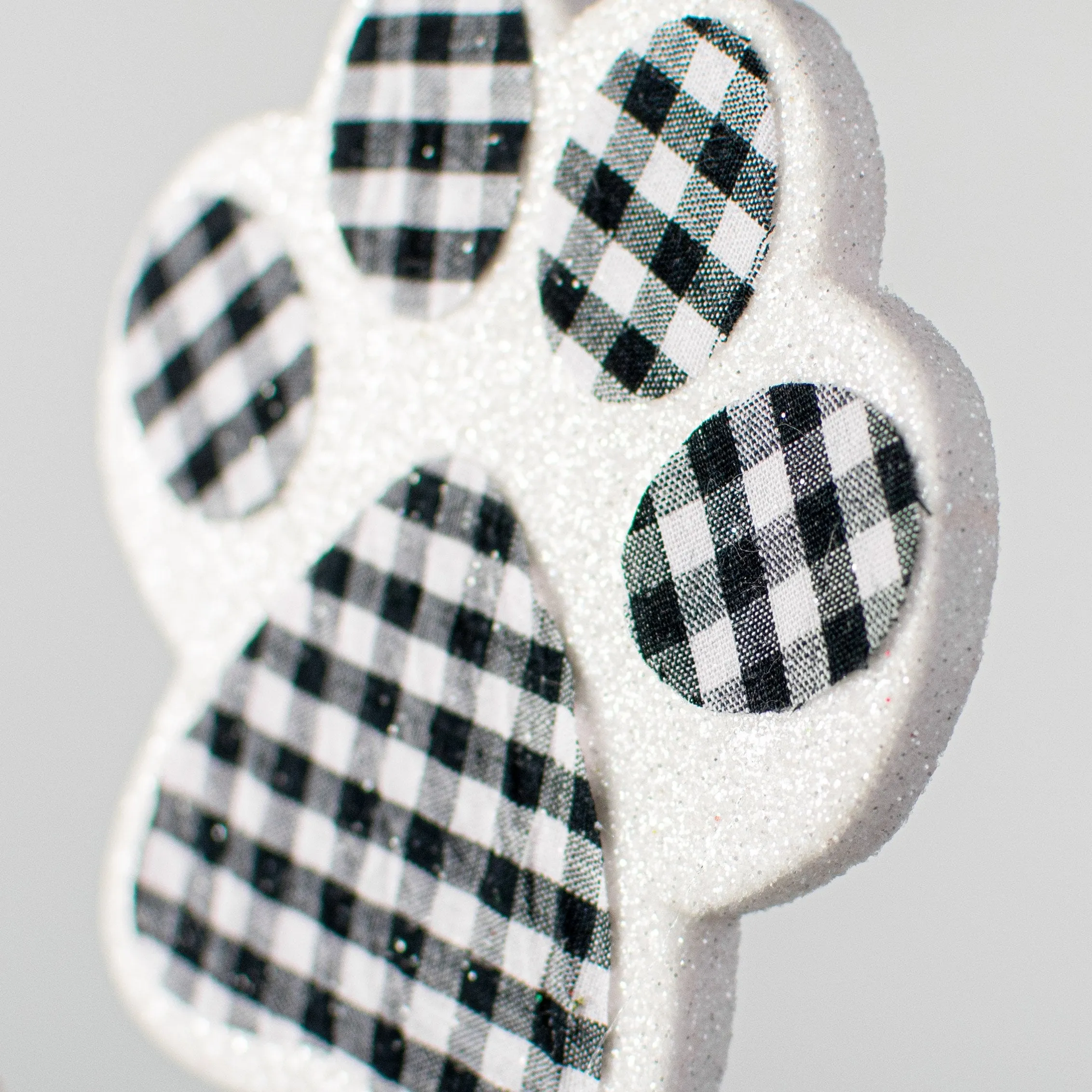 18" Check Dog Paw Spray: Black