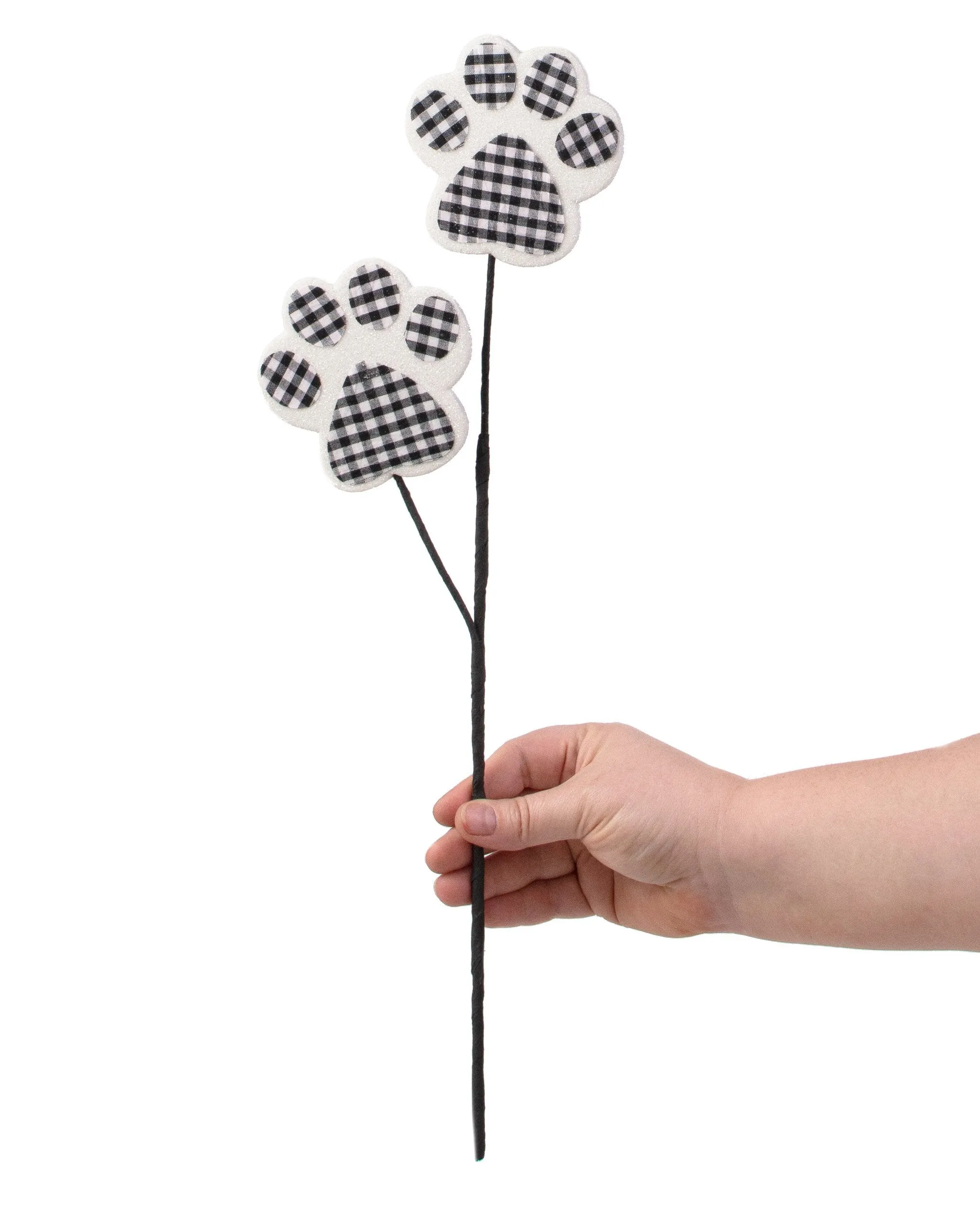 18" Check Dog Paw Spray: Black