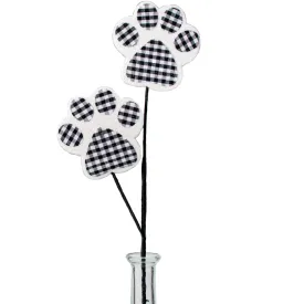 18" Check Dog Paw Spray: Black