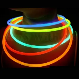 200 Glow Sticks Bulk Wholesale Necklaces, 22 Glow Stick Necklaces! Bright Colors Glow 8-12 Hr, Connector Pre-attached(handy), Glow-in-the-dark Party Supplies, GlowWithUs Brand
