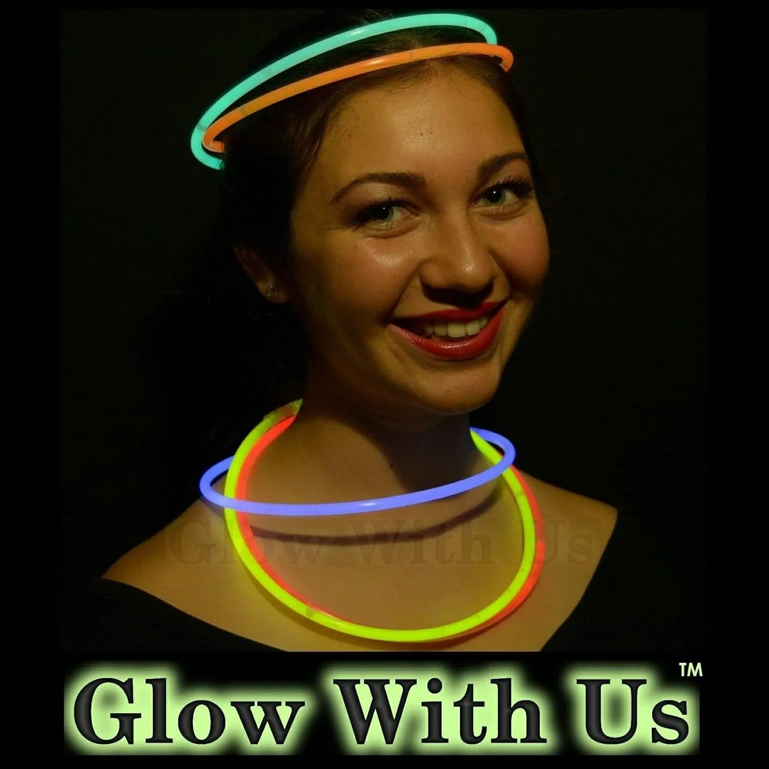200 Glow Sticks Bulk Wholesale Necklaces, 22 Glow Stick Necklaces! Bright Colors Glow 8-12 Hr, Connector Pre-attached(handy), Glow-in-the-dark Party Supplies, GlowWithUs Brand