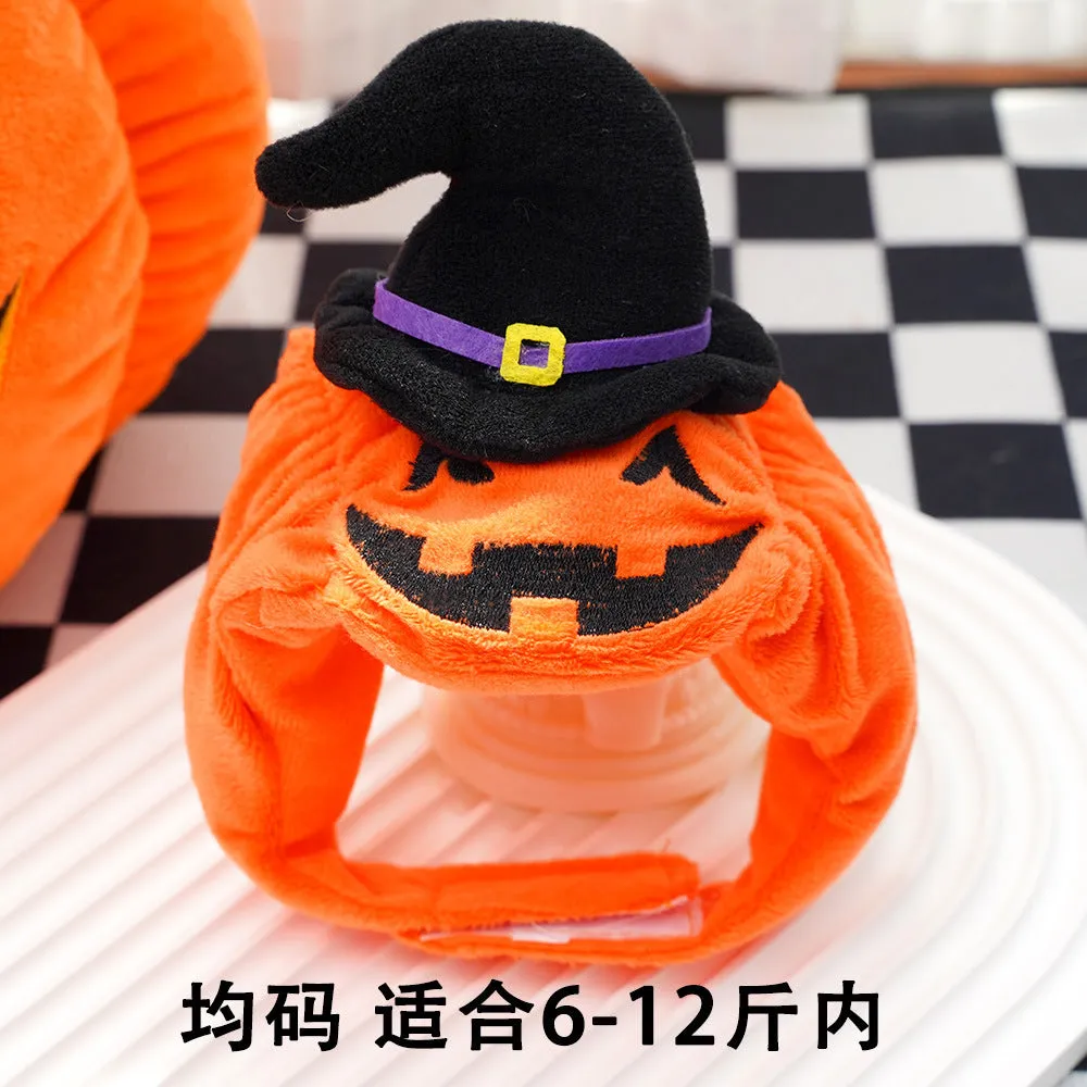Autumn & Winter Dog Halloween Christmas Pumpkin Lantern Costume | Funny Cat Two-Legged Pet Clothes | Teddy Dog Outfit