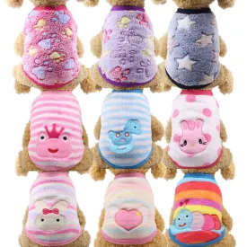 Best Cartoon Puppy Vest Clothing Winter Warm Dog Clothes For Small Dogs