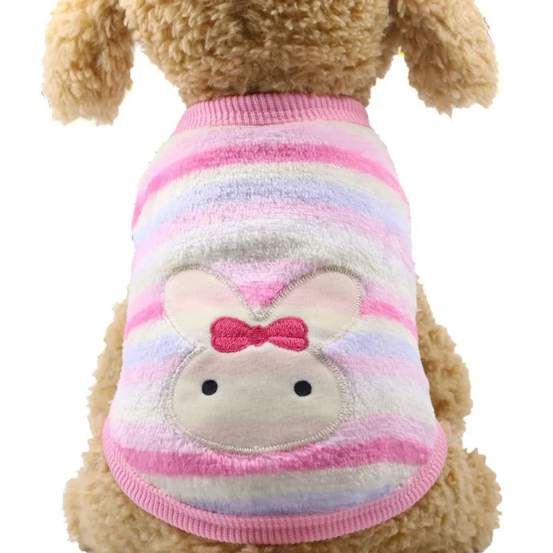 Best Cartoon Puppy Vest Clothing Winter Warm Dog Clothes For Small Dogs