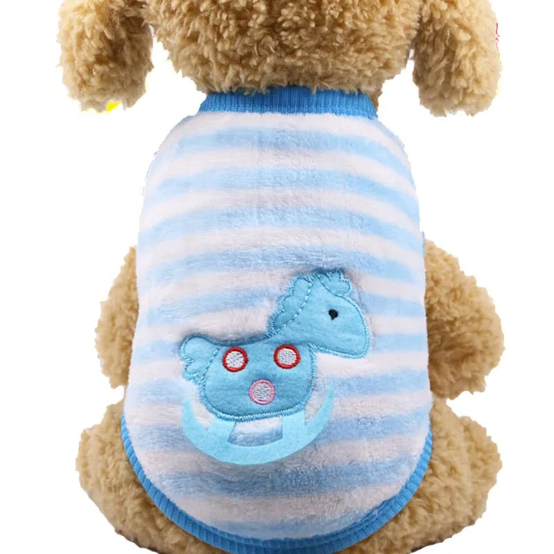 Best Cartoon Puppy Vest Clothing Winter Warm Dog Clothes For Small Dogs