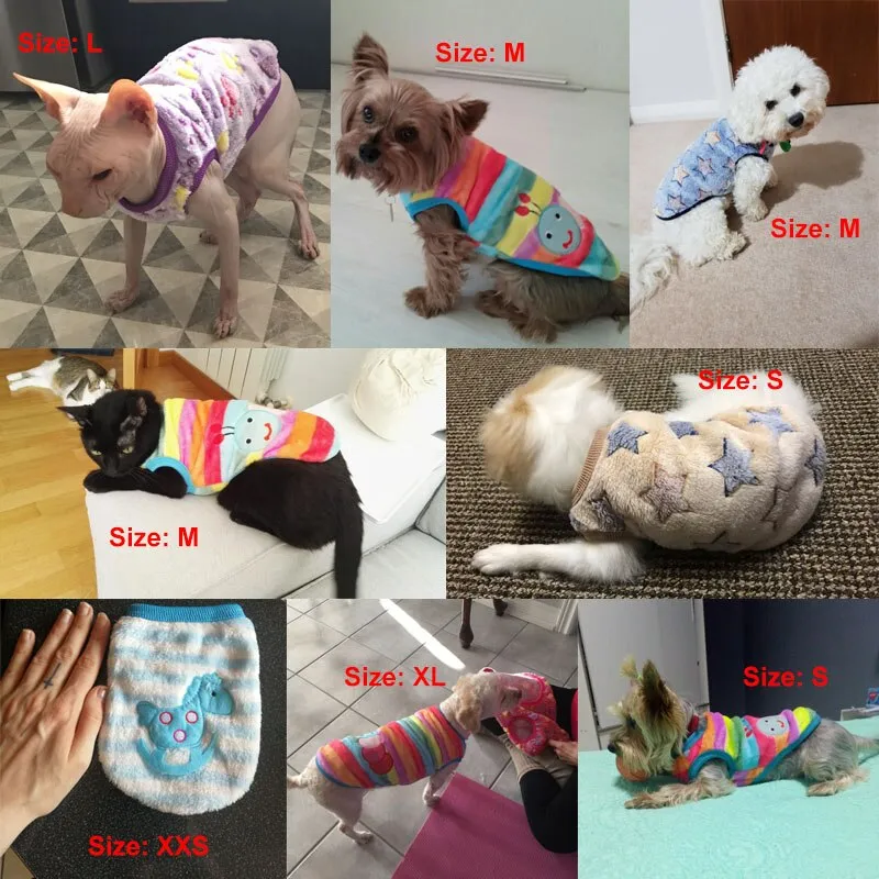 Best Cartoon Puppy Vest Clothing Winter Warm Dog Clothes For Small Dogs