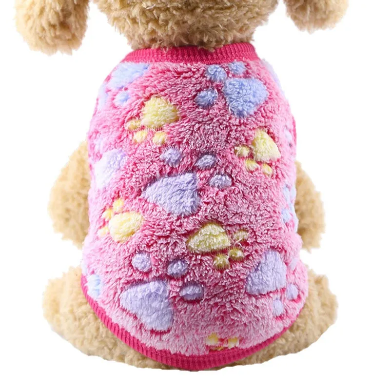 Best Cartoon Puppy Vest Clothing Winter Warm Dog Clothes For Small Dogs