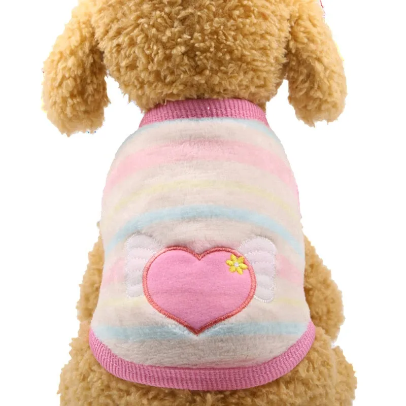 Best Cartoon Puppy Vest Clothing Winter Warm Dog Clothes For Small Dogs