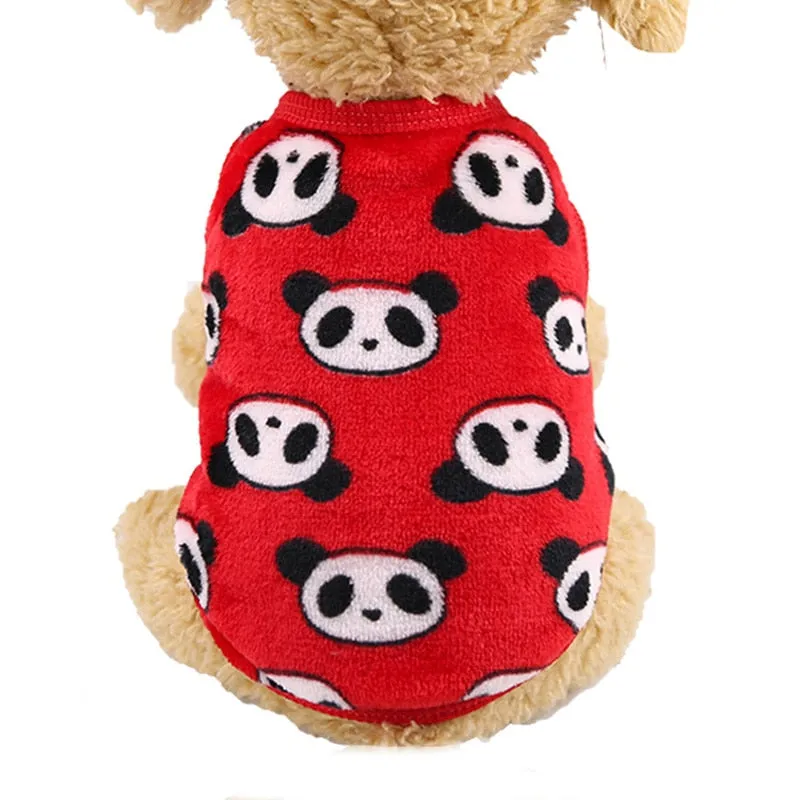 Best Cartoon Puppy Vest Clothing Winter Warm Dog Clothes For Small Dogs