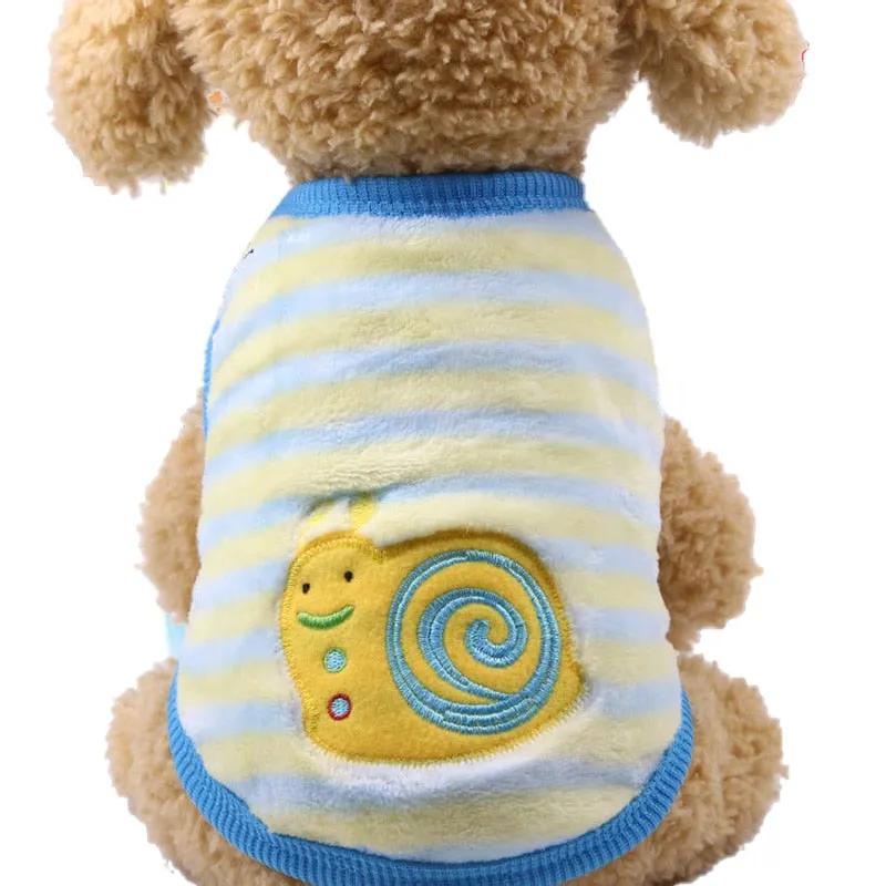 Best Cartoon Puppy Vest Clothing Winter Warm Dog Clothes For Small Dogs