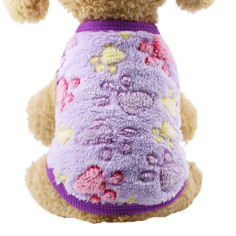Best Cartoon Puppy Vest Clothing Winter Warm Dog Clothes For Small Dogs
