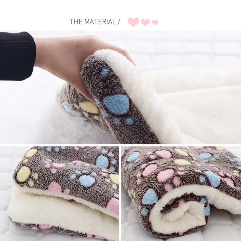 Best Dog Cat Soft Fleece Blanket Comfiest Bed Thickened Pad Mat Blanket