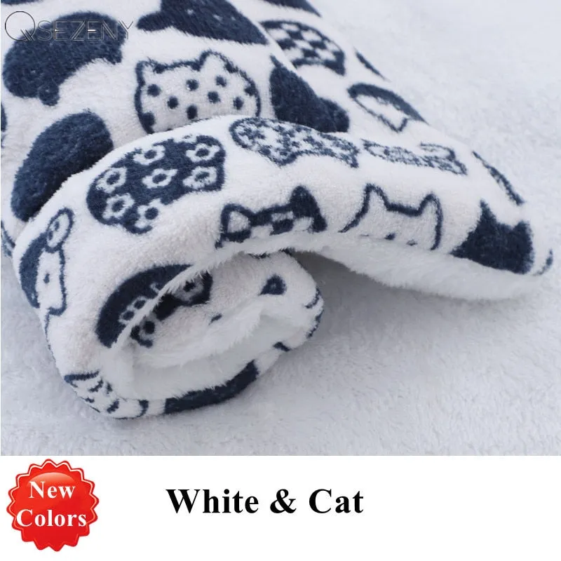 Best Dog Cat Soft Fleece Blanket Comfiest Bed Thickened Pad Mat Blanket