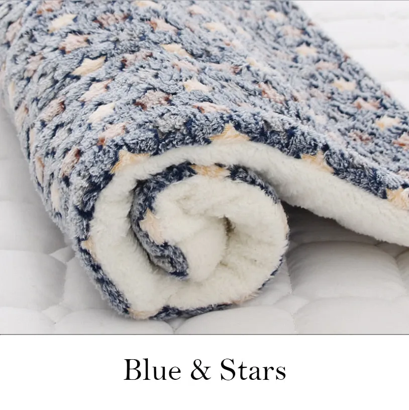 Best Dog Cat Soft Fleece Blanket Comfiest Bed Thickened Pad Mat Blanket