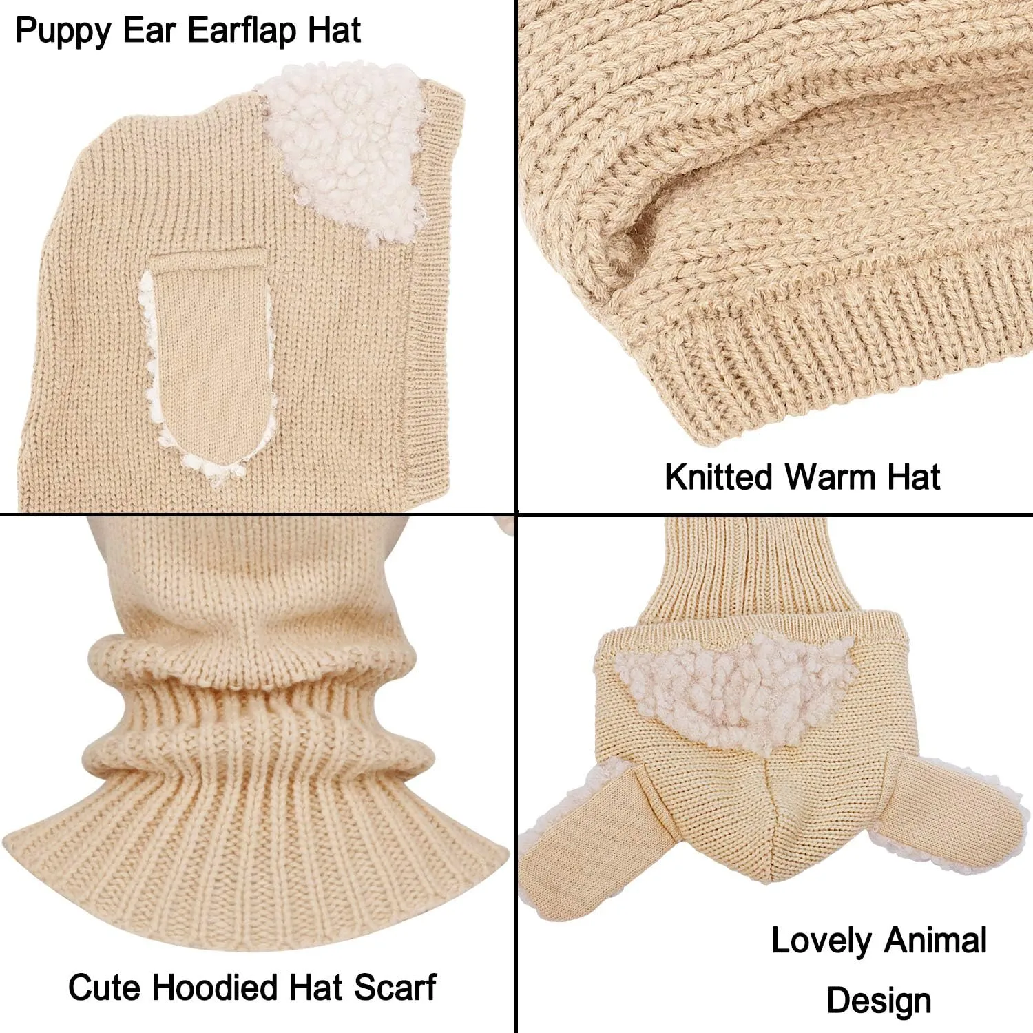 Bienvenu Baby Girls Boys Winter Hat Scarf Earflap Hoodie Scarves Skull Caps