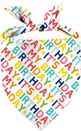 Birthday Dog Bandanas 1 Pack, Colorful HBD Dog Scarfs for Boy and Girl, Pet Scarves for Boy and Girl Bandanas for Small Medium Large Dogs (It's My Birthday, One Size)