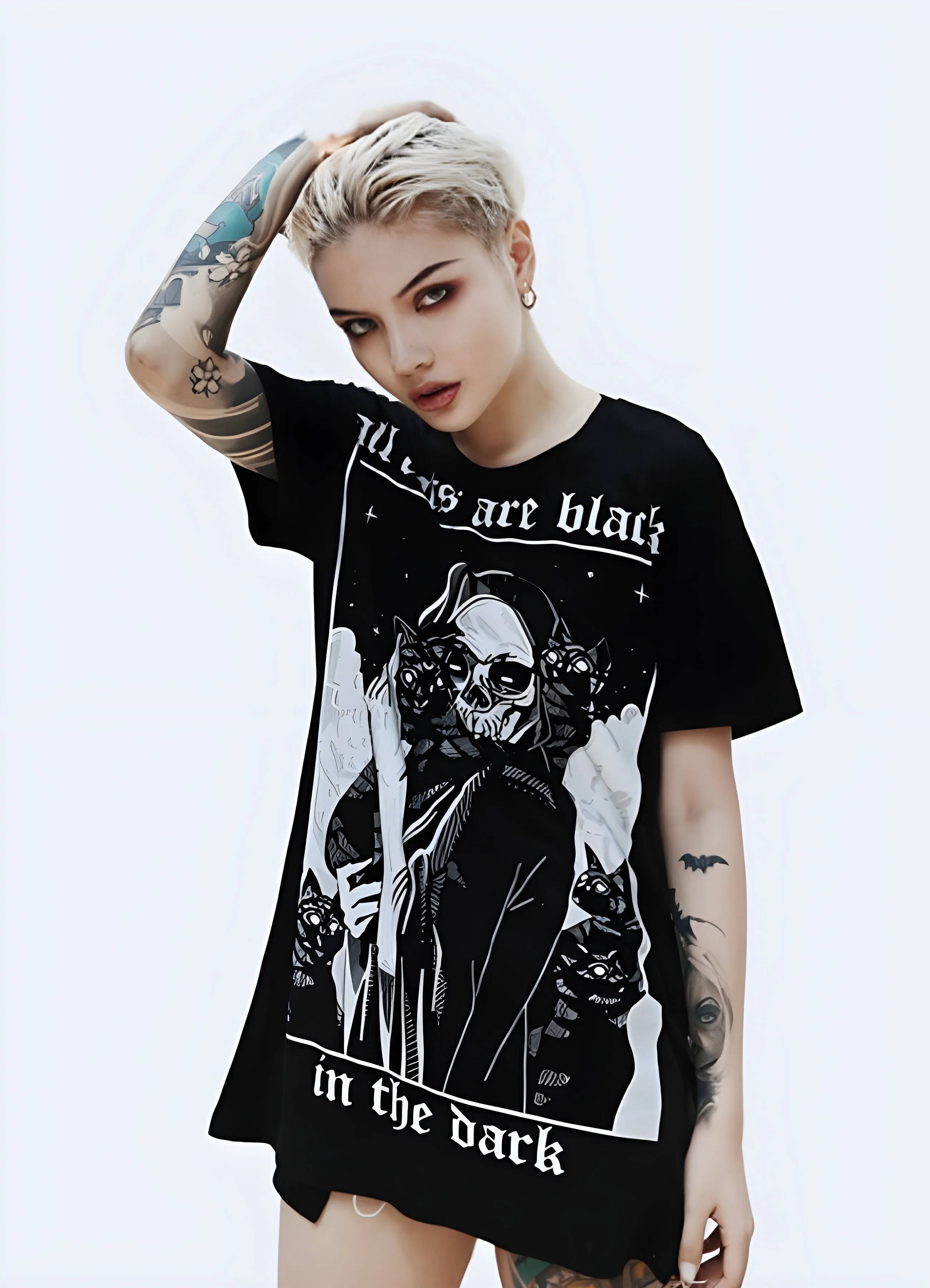 Black Cat T-shirt Women's