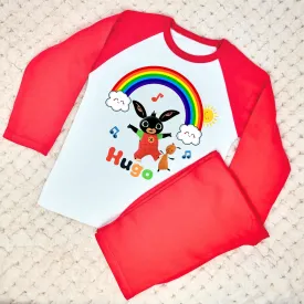 Boys Bing Bunny Custom Pjs with Your Child's Name for Everyday Wear