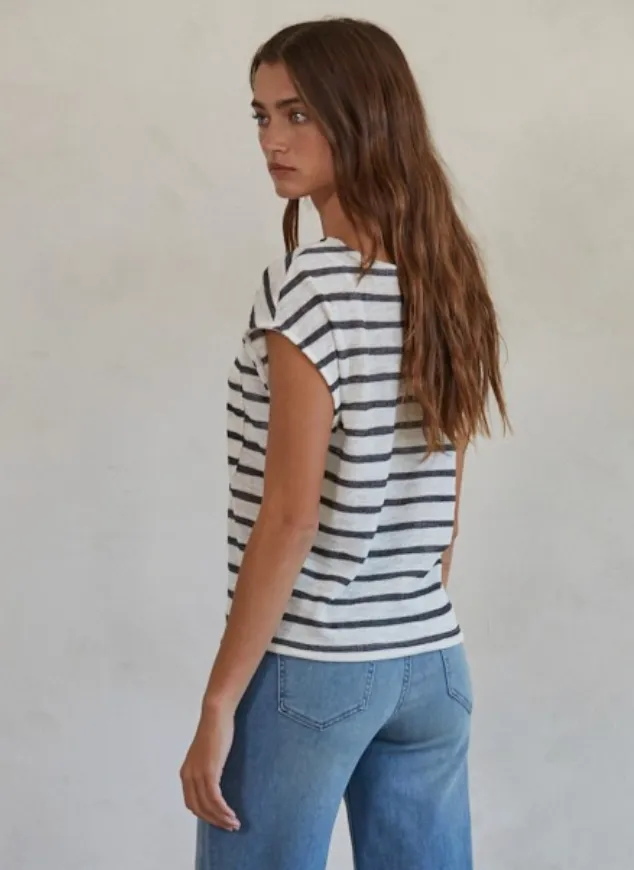 BT Stripe Top-Blk/Wht