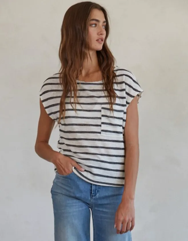 BT Stripe Top-Blk/Wht