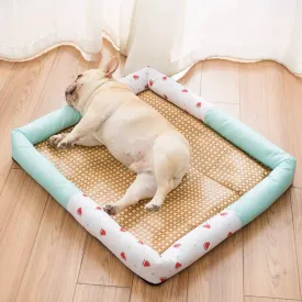 Cat and Dog Summer Cooling Bed, Watermelon Flax Mat