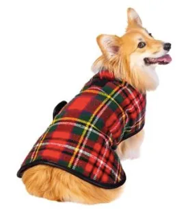 Chilly Dog Scotty Plaid Blanket Coat