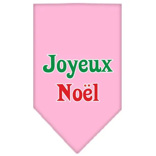 Christmas Pet and Dog Bandana Screen Printed, "Joyeux Noel"