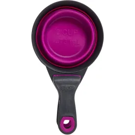Dexas Collapsible KlipScoop Dry Dog Food Scoop Fuchsia 2 Cups