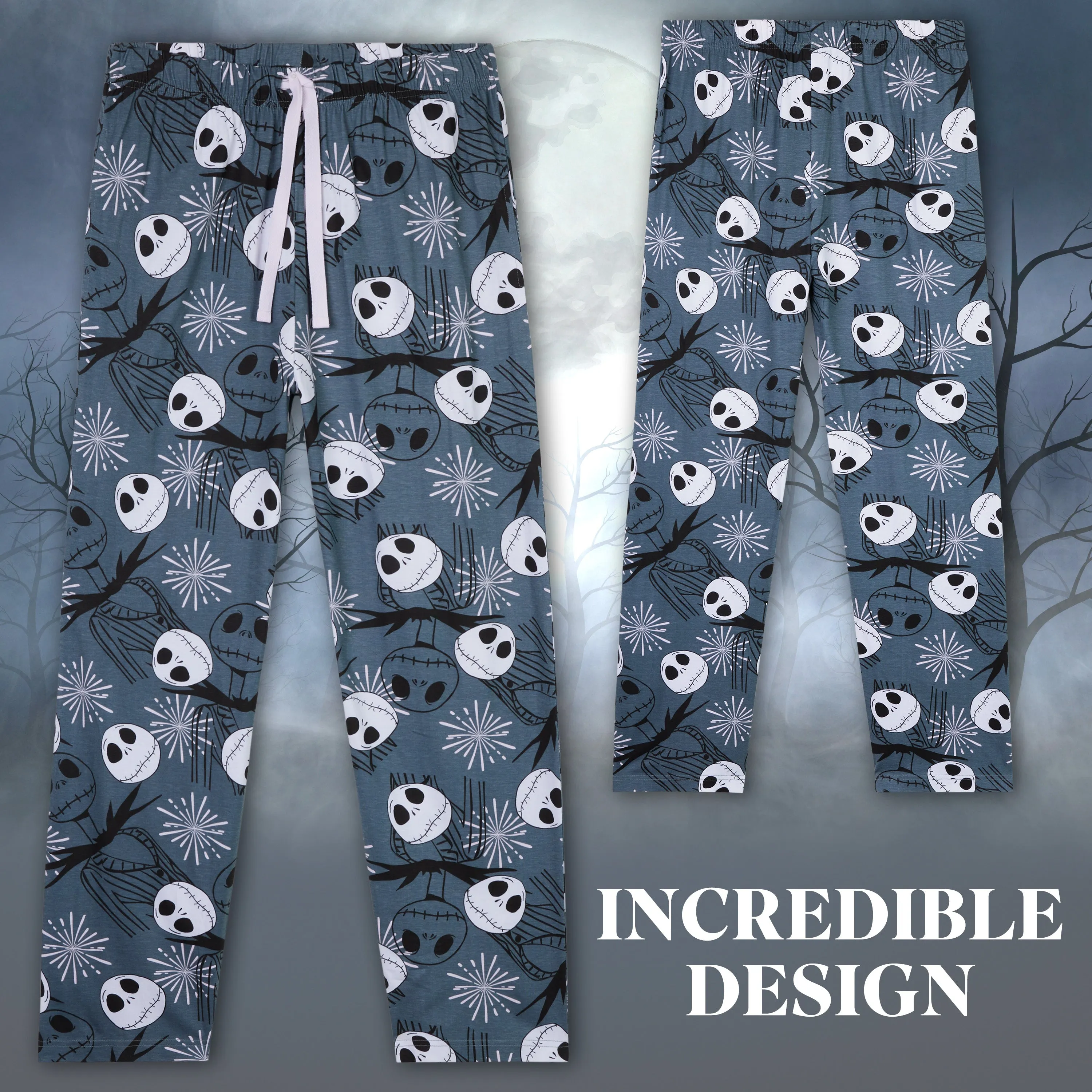 Disney Mens Pyjama Bottoms, Comfy Loungewear PJs with Pockets - Cosy Gifts for Him