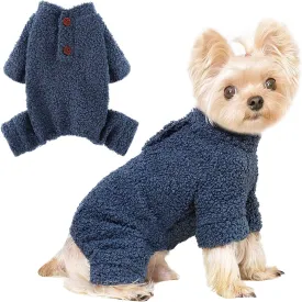 Dog Sweaters for Small Dogs Winter Puppy Pajamas Boy Girl Fleece Small Pet Clothes Outfit 4 Legs Jumpsuits for Chihuahua Yorkie Cat Apparel
