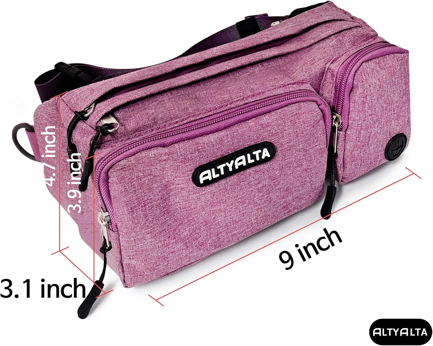 EZ Dog Walking Fanny Pack, Dog Training Treat Pouch, Easy for Walking with Dogs, Belt Bag with 6 Pockets and Waste Bag Dispenser