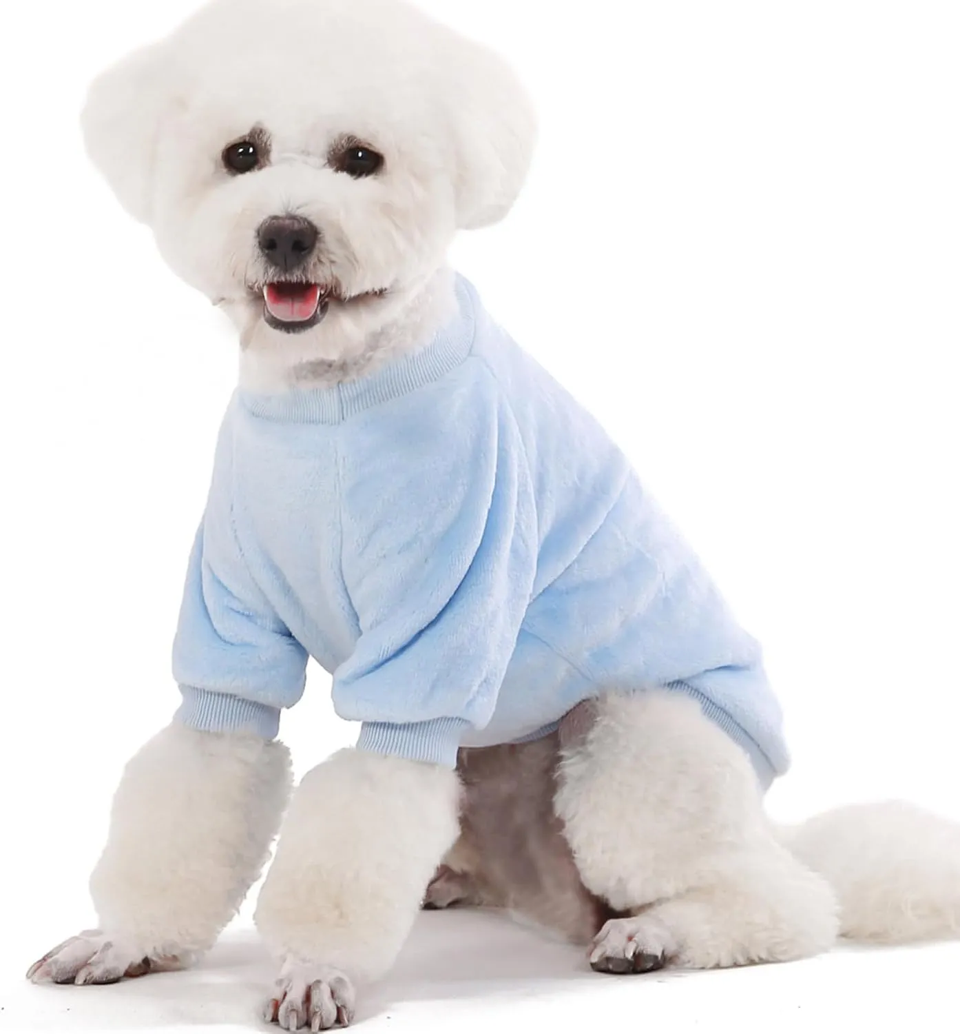 FabriCastle Dog Sweaters, 3-Pack Dog Clothes for Small Dogs Girl & Cats, Soft and Warm Pet Coats XXS - XXL, Winter Pet Jackets, Doggy Apparel Costumes Outfits (Ballet Pink,SkyBlue,Peach, XX-Small)