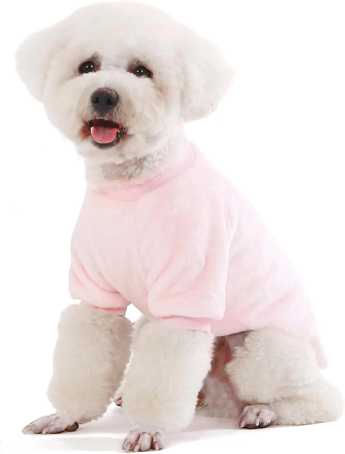 FabriCastle Dog Sweaters, 3-Pack Dog Clothes for Small Dogs Girl & Cats, Soft and Warm Pet Coats XXS - XXL, Winter Pet Jackets, Doggy Apparel Costumes Outfits (Ballet Pink,SkyBlue,Peach, XX-Small)