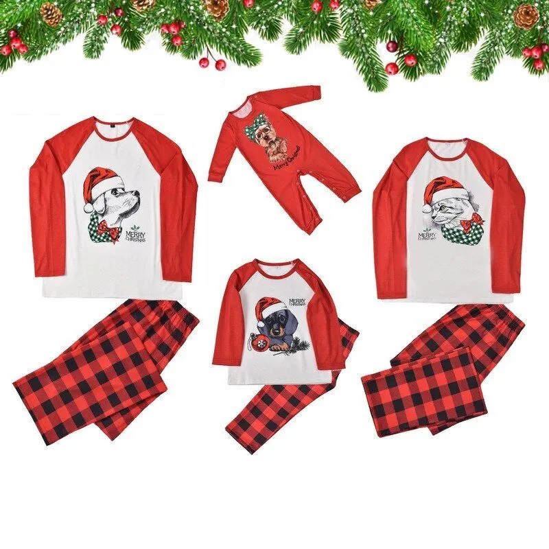 Family Dog Cat Print Pajama