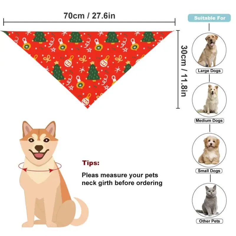 Festive Christmas Tree Dog Bandana for Your Favorite Pet