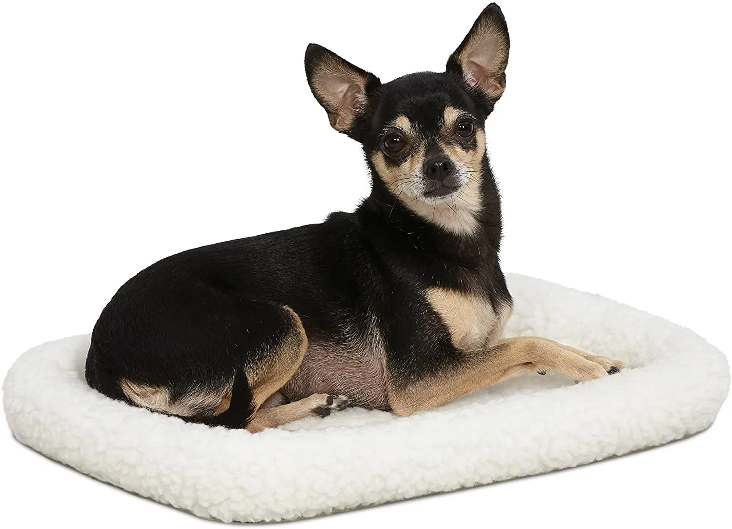 Fleece Dog Crate Bed with Comfortable Bolster - Midwest Homes for Pets Quiet Time Crate Pad