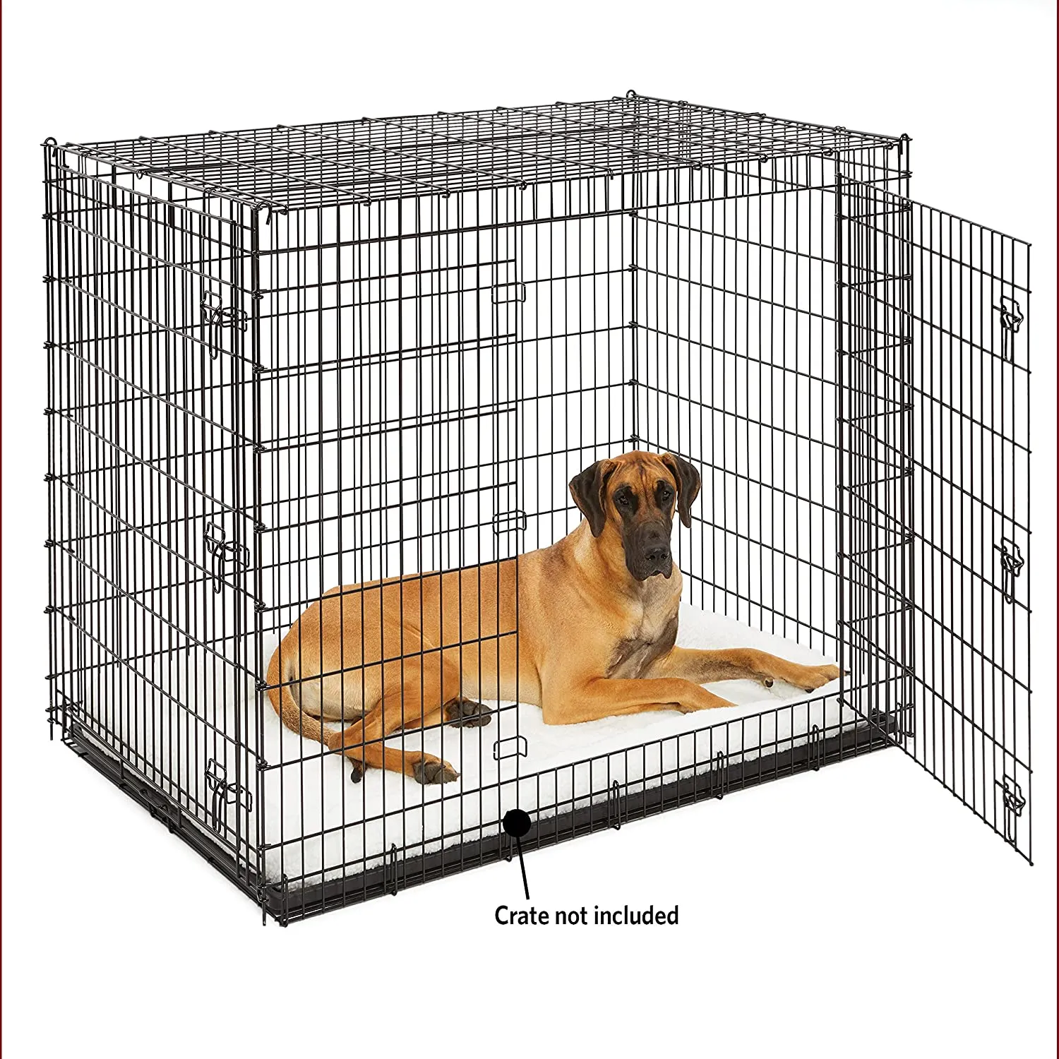 Fleece Dog Crate Bed with Comfortable Bolster - Midwest Homes for Pets Quiet Time Crate Pad