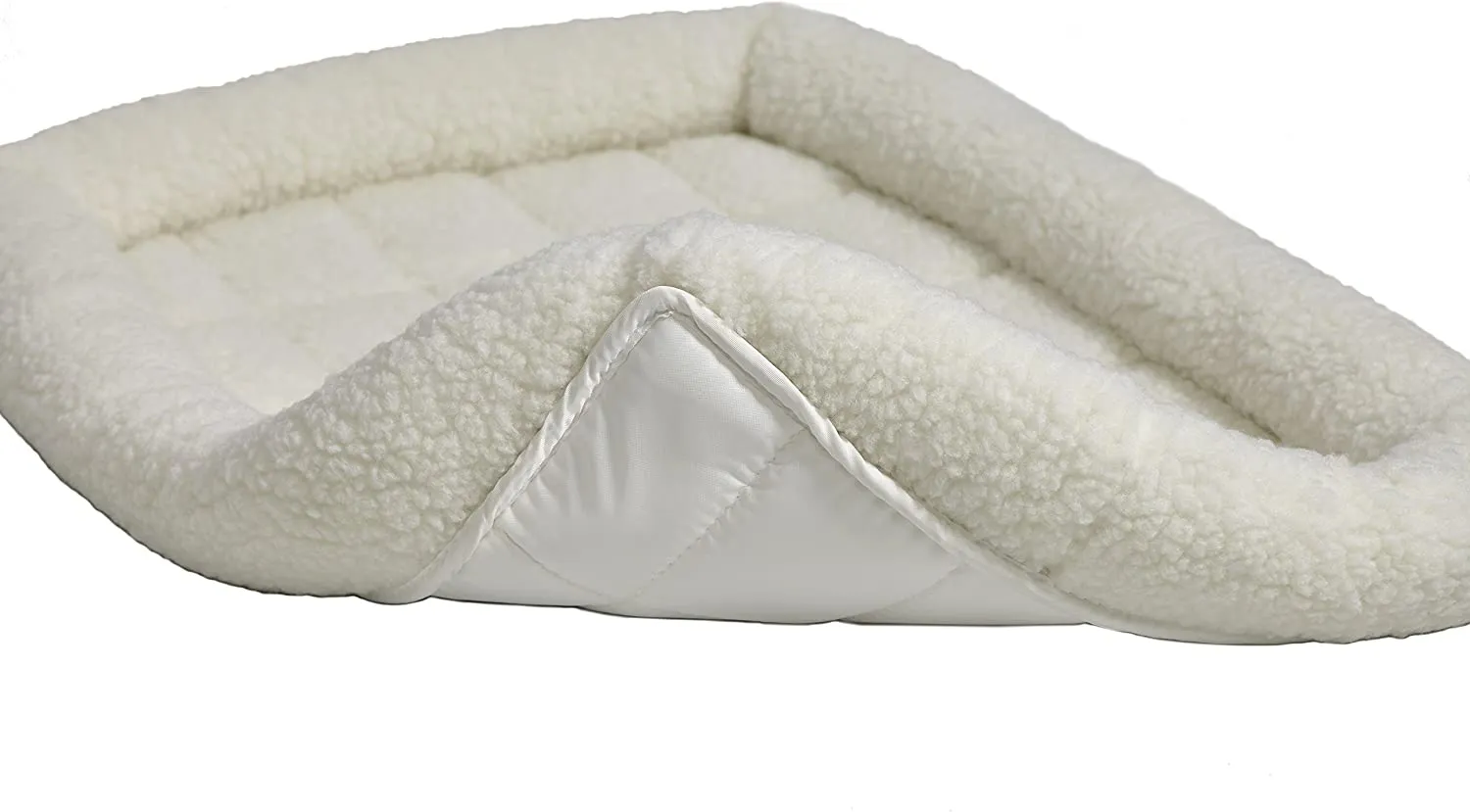 Fleece Dog Crate Bed with Comfortable Bolster - Midwest Homes for Pets Quiet Time Crate Pad