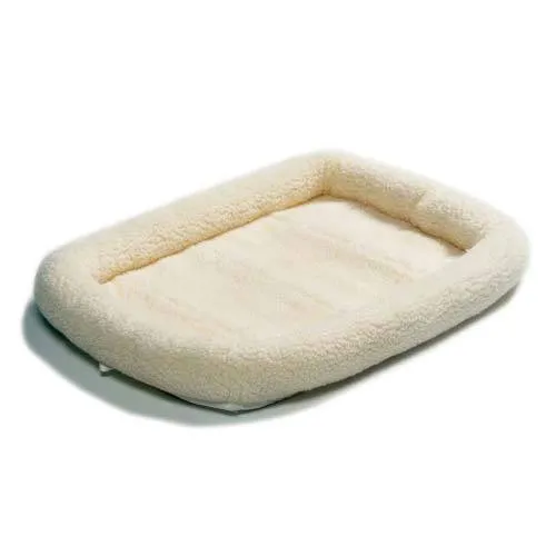 Fleece Dog Crate Bed with Comfortable Bolster - Midwest Homes for Pets Quiet Time Crate Pad