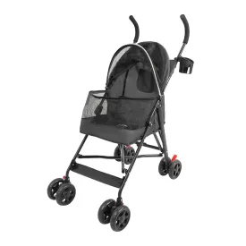 Foldable Pet Stroller for Medium/Small Dogs Cats, Portable Compact Pet Stroller with Breathable Mesh and Handlebars Pet Travel Stroller with 4 Wheels Load Up to 22lbs Black Foldable Pet Stroller for Medium/Small Dogs Cats, Portable Compact Pet Stroller with Breathable Mesh and Handlebars Pet Travel Stroller with 4 Wheels Load Up to 22lbs Black