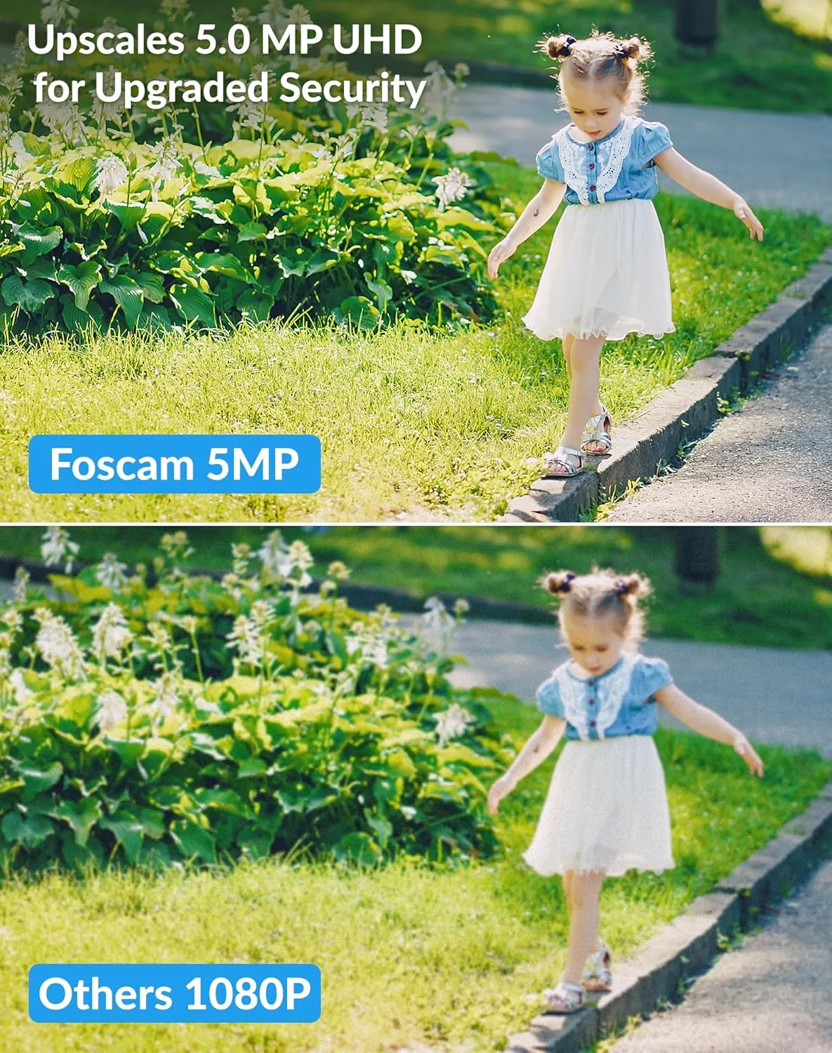 FOSCAM 5MP Security POE IP Camera Outdoor/Indoor, T5EP 3K Home Security Surveillance Cameras with 2-Way Talk, AI Detect Human/Vehicle,Color Night Vision, Spotlight, Compatible with Alexa IP66