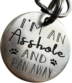 Funny Dog Tag, Stainless Steel Pet Tag, Personalized Got Lost Dog Collar Tag Puppy Tag Pet ID Tag, Pet Cat & Dog Collar Charm Gift for Dog Cats Owner Dog Lover (I'm an asshole) Funny Dog Tag, Stainless Steel Pet Tag, Personalized Got Lost Dog Collar Tag Puppy Tag Pet ID Tag, Pet Cat & Dog Collar Charm Gift for Dog Cats Owner Dog Lover (I'm an asshole)