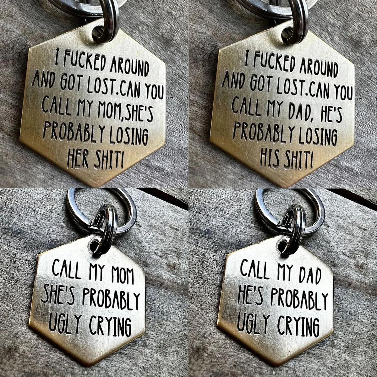 Funny Dog Tag, Stainless Steel Pet Tag, Personalized Got Lost Dog Collar Tag Puppy Tag Pet ID Tag, Pet Cat & Dog Collar Charm Gift for Dog Cats Owner Dog Lover (I'm an asshole)