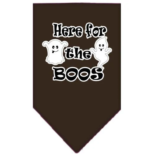 Halloween Pet and Dog Bandana Screen Printed, "Here For The Boos"