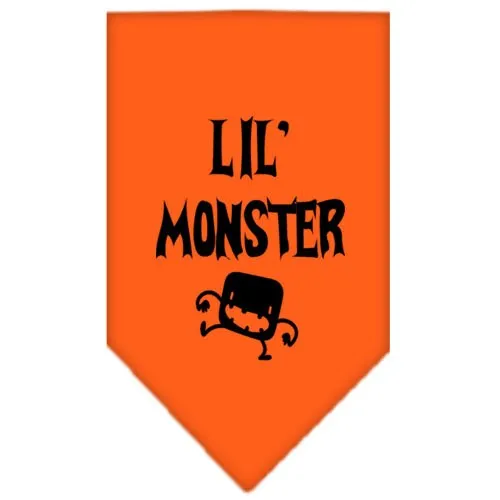 Halloween Pet and Dog Bandana Screen Printed, "Lil Monster"
