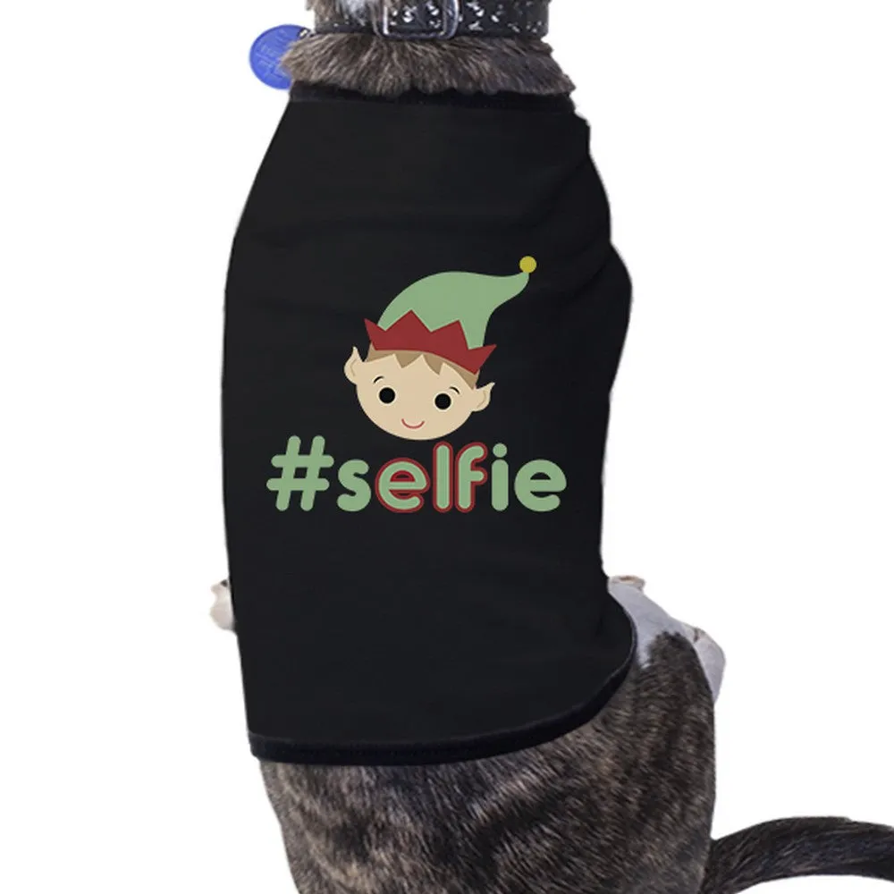 Hashtag Selfie Elf Pets Black Shirt
