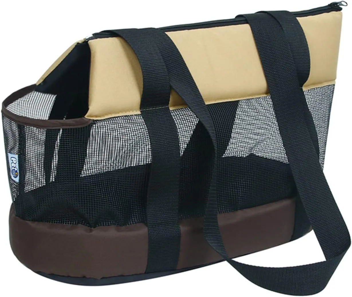 hejhncii Portable Pet Cat Tote Bag Mesh Big Capacity with Safety Strap Breathable- Pet Sightseeing Tote Pet Tote Bag for Medium Dogs