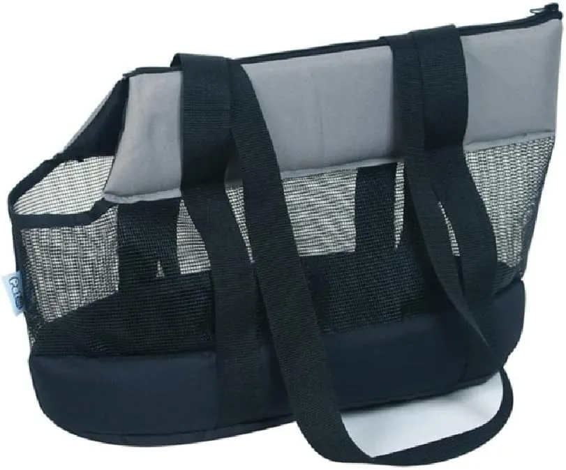 hejhncii Portable Pet Cat Tote Bag Mesh Big Capacity with Safety Strap Breathable- Pet Sightseeing Tote Pet Tote Bag for Medium Dogs