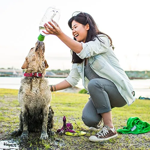 Kurgo Portable Outdoor Shower for Dogs | Dog Grooming Tool | Pet Bathing Gear | Dog Travel Accessories | Hiking, Beach, OR Camping Supplies for Pets | Works with 2 Liter Soda Bottle | Mud Dog Shower