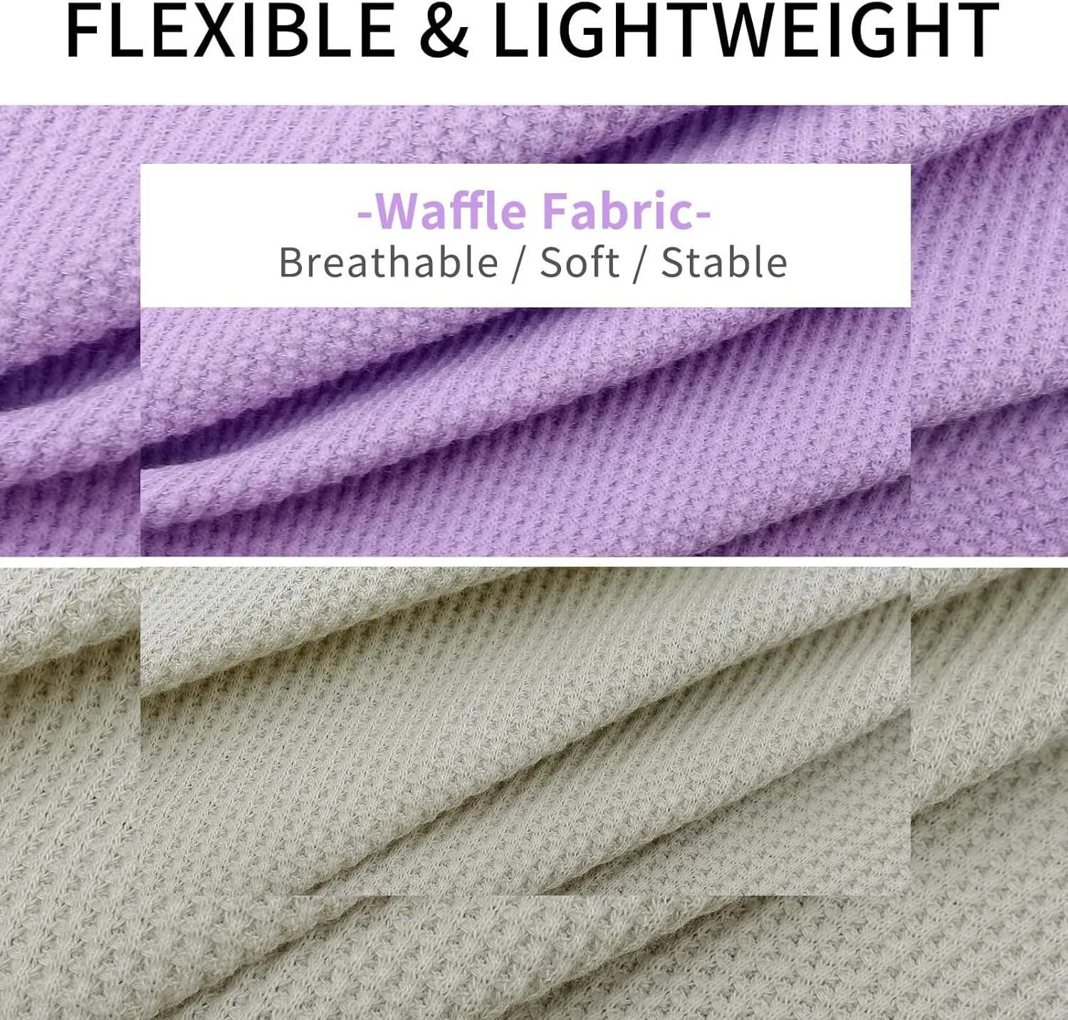 KYEESE 2Pack Dog Shirts Waffle for Small Dogs Stretchy Dog T-Shirts Lightweight Dogs Tank Top Sleeveless Pet Vest Breathable, X-Large, Purple Grey